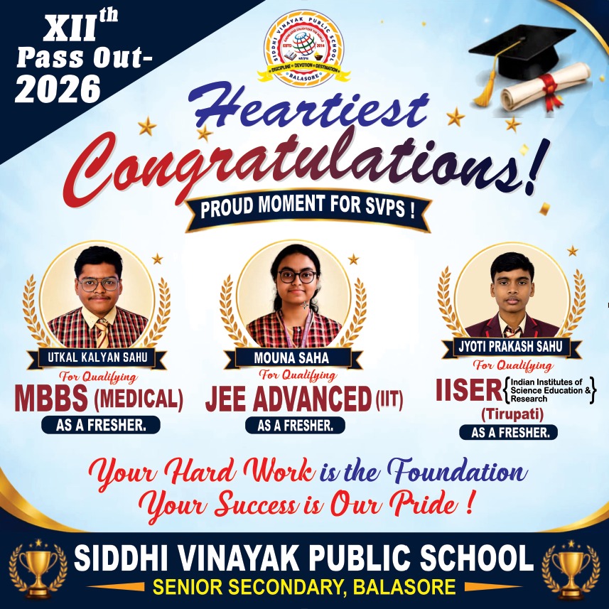 XIIth Pass Out 2026 Achievers - SVPS